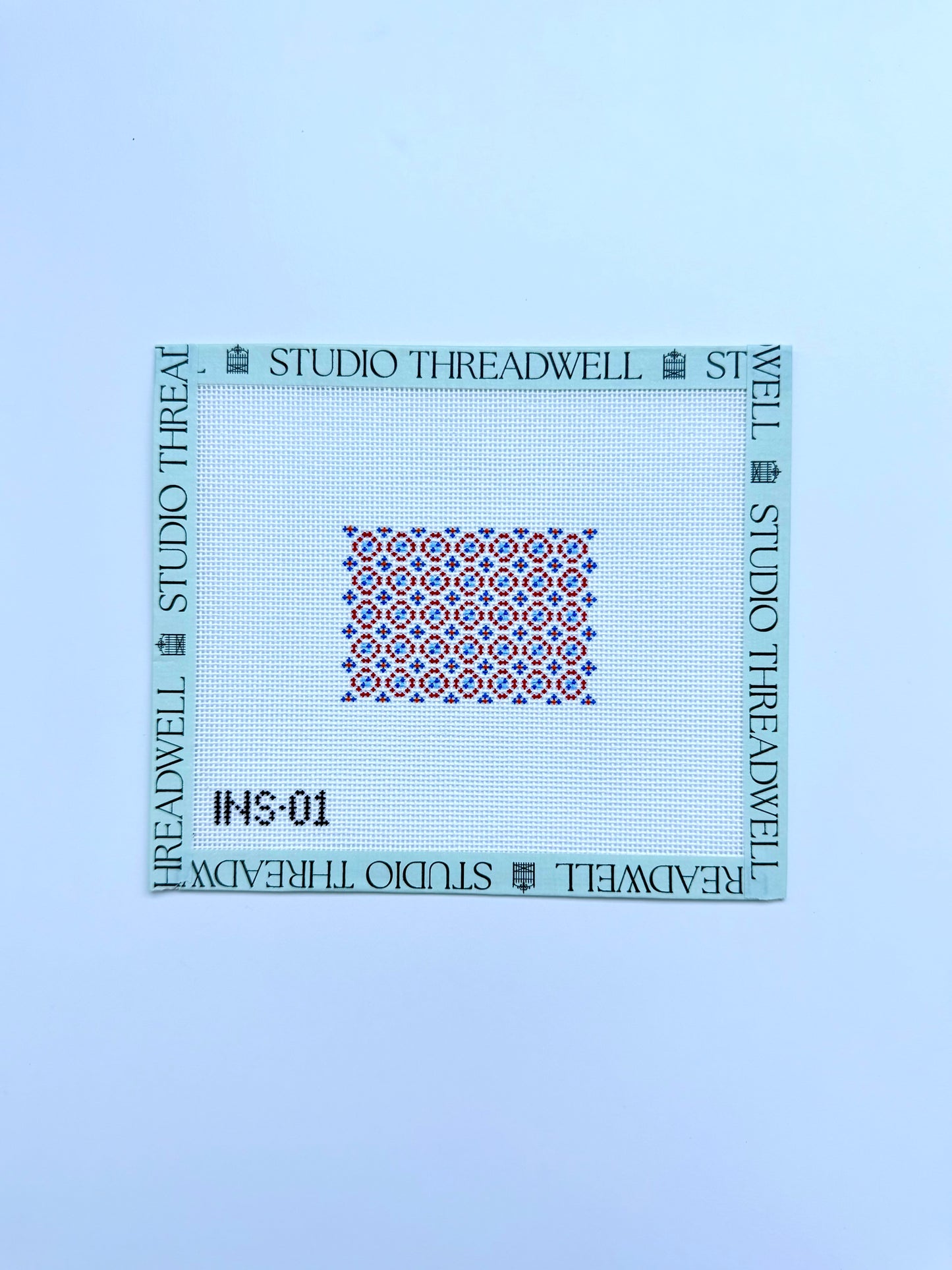 Red and Blue Geometric Insert