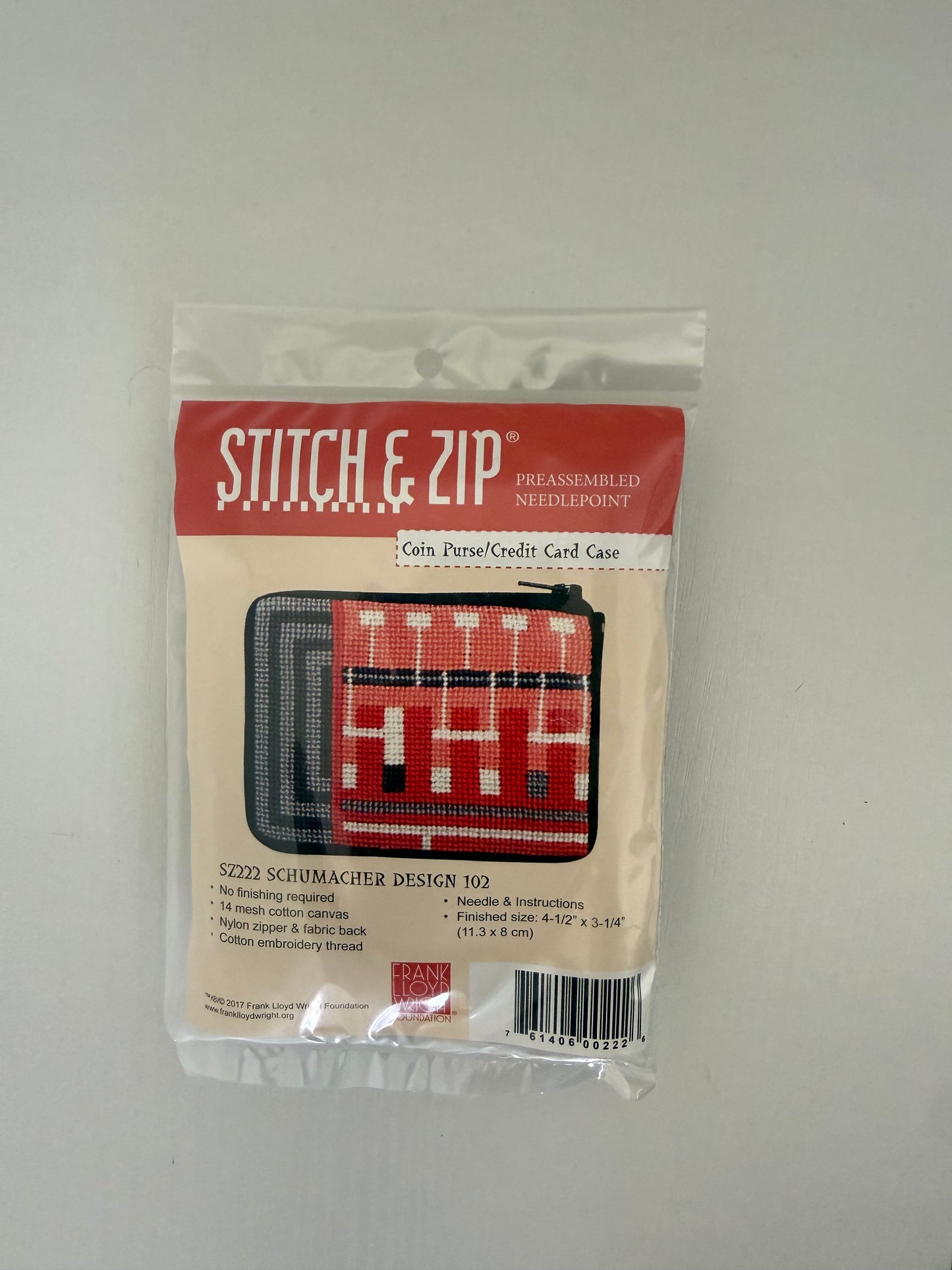 Stitch & Zip Coin Purse: Schumacher Design 102