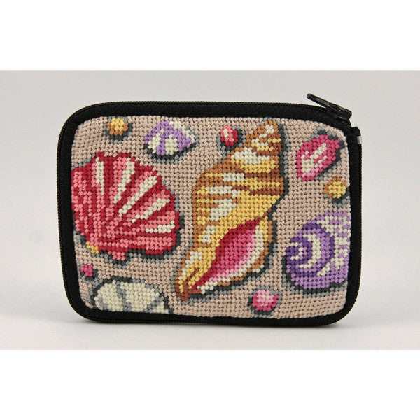 Stitch & Zip: Shells Coin Purse Needlepoint Kit