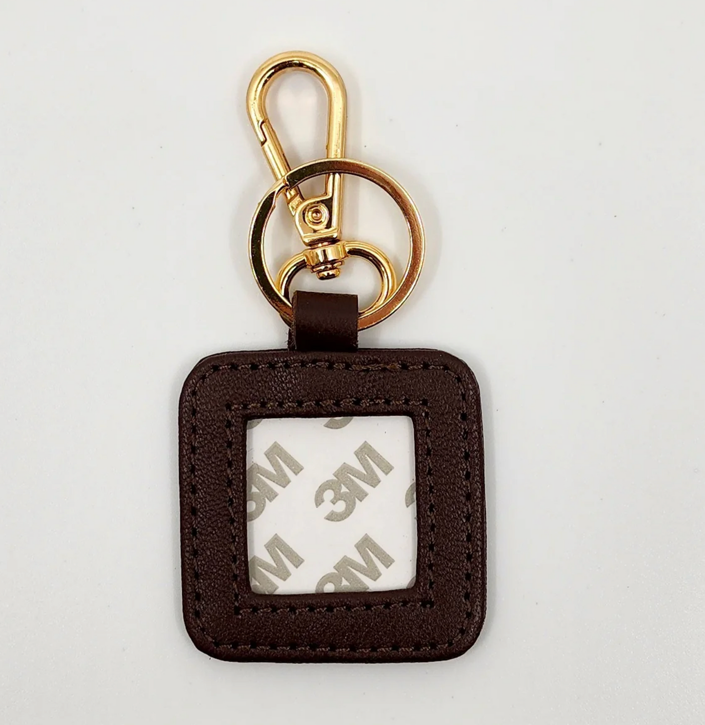 Leather Key Fob: Brown with Gold Hardware