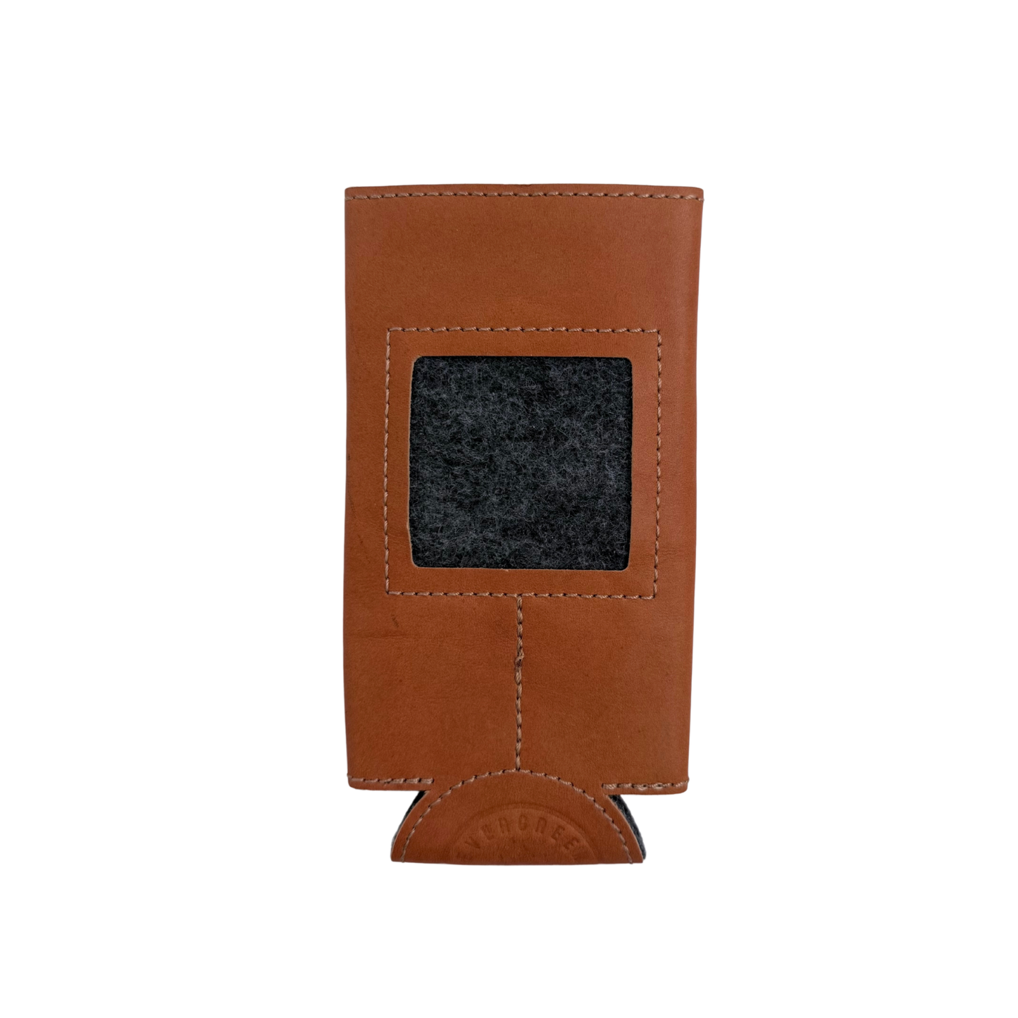 Self-Finishing Leather Can Cozy: Chestnut