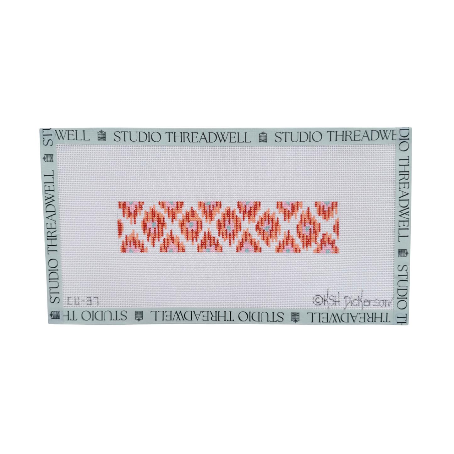 Ikat Pink and Orange Fob