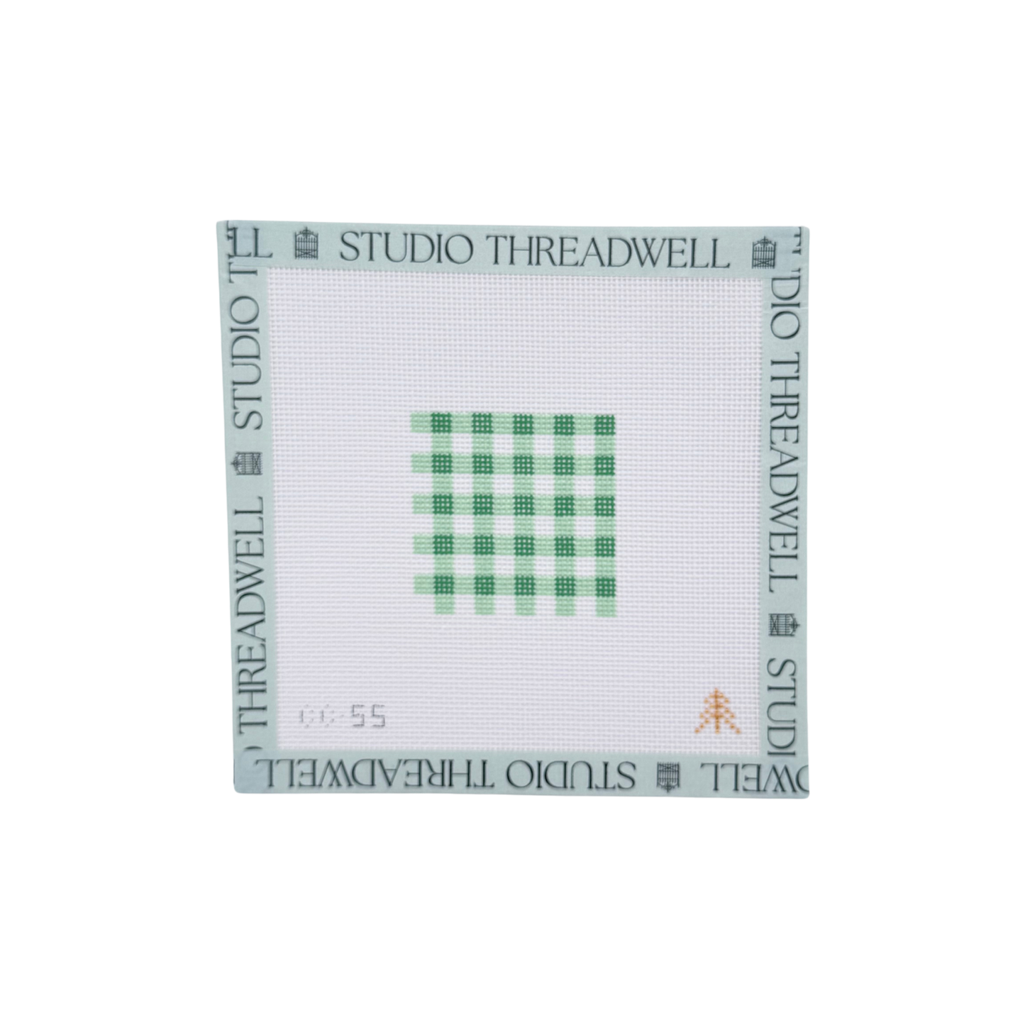 Green Gingham Insert for Can Cozy