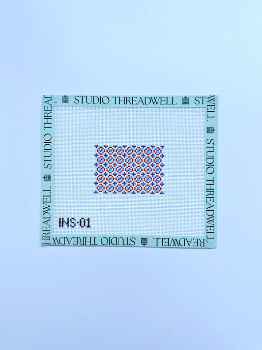 Red and Blue Geometric Insert