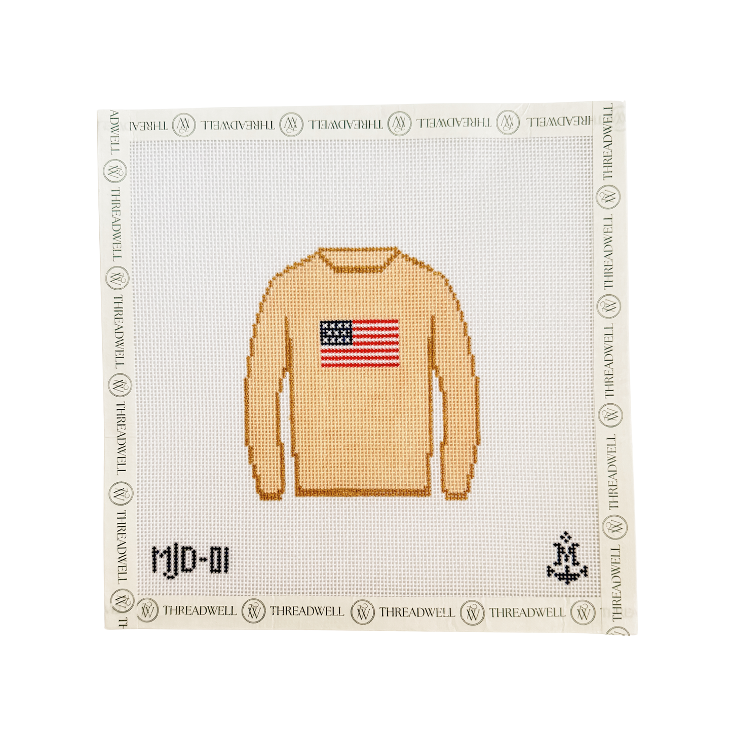 American Flag Sweater (Cream)