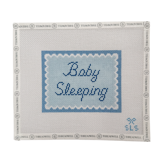 Baby Sleeping Blue Scallops