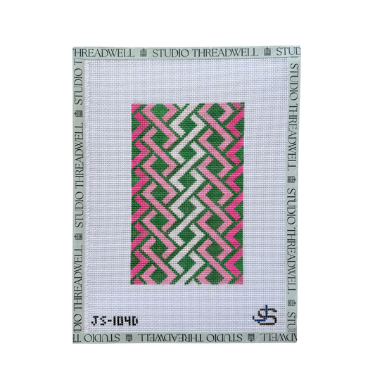 Hicks Braid Sunglasses Case/ Wallet: Pink and Green