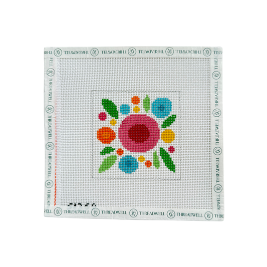 Floral Square Multi Colored