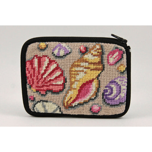 Stitch & Zip: Shells Coin Purse Needlepoint Kit