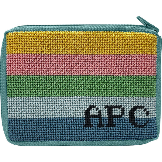 Stitch & Zip: Striped Monogram Coin Purse Needlepoint Kit