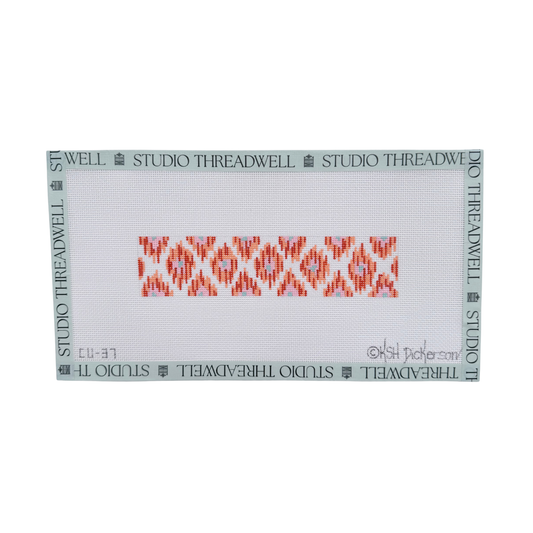 Ikat Pink and Orange Fob