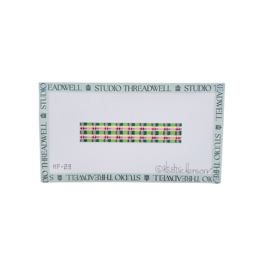 Pink and Green Madras Fob