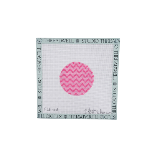 Pink Chevron Round
