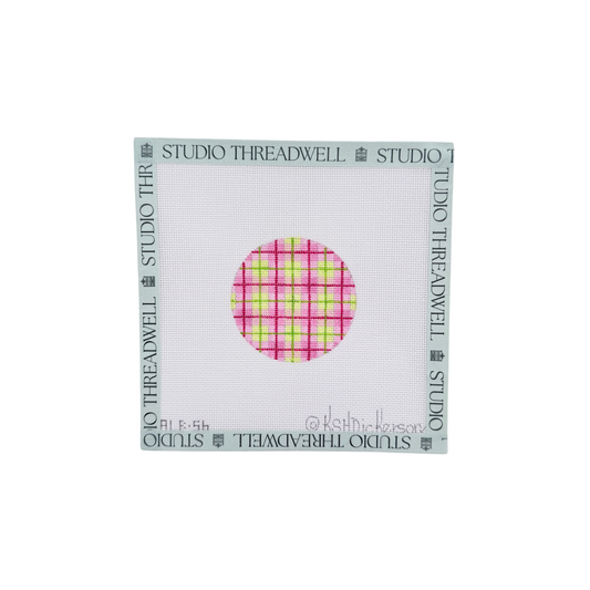 Pink Plaid Round