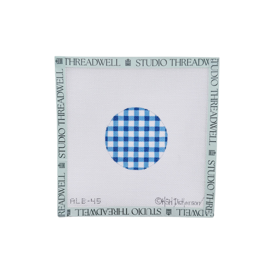 Blue Gingham Round