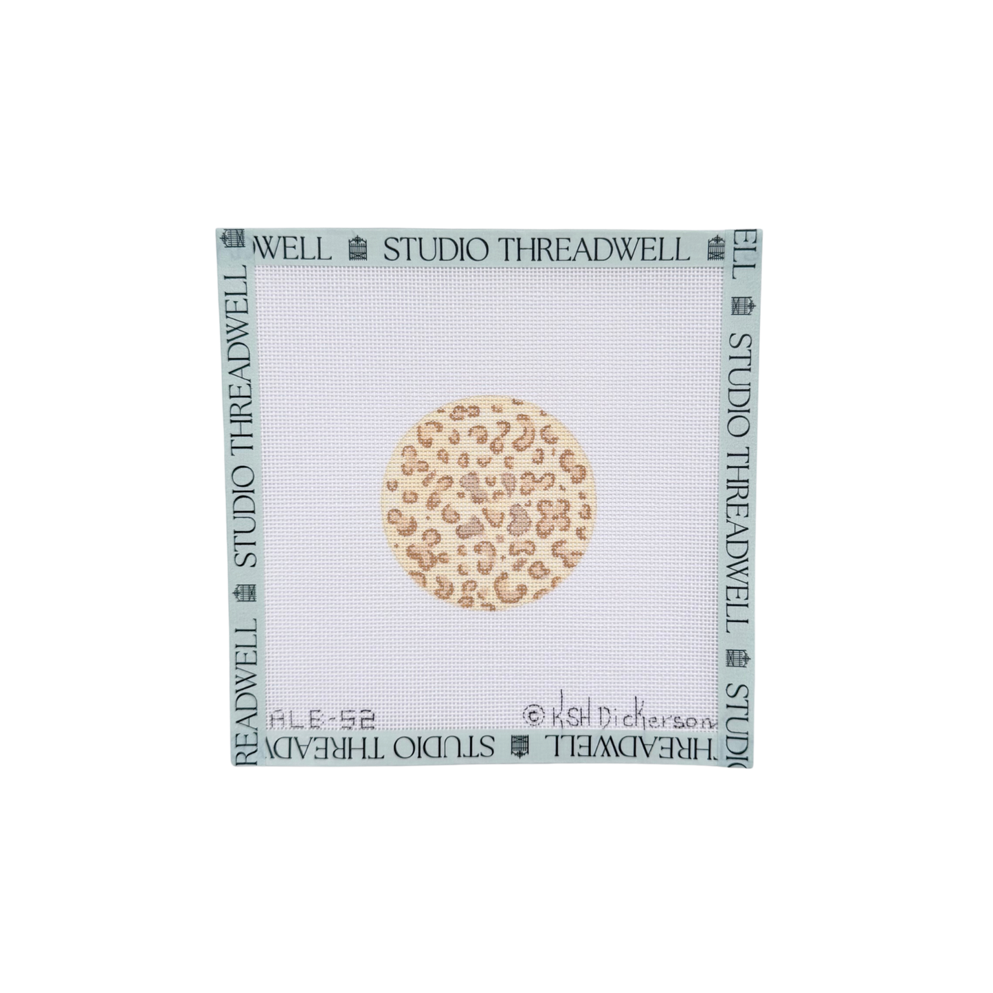 Cream and Taupe Leopard Round
