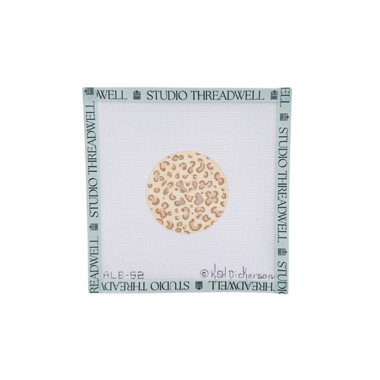 Cream and Taupe Leopard Round