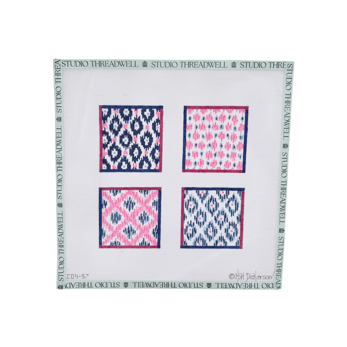 Mixed Ikats: Pinks and Blues Coasters