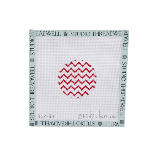 Red Chevron Round