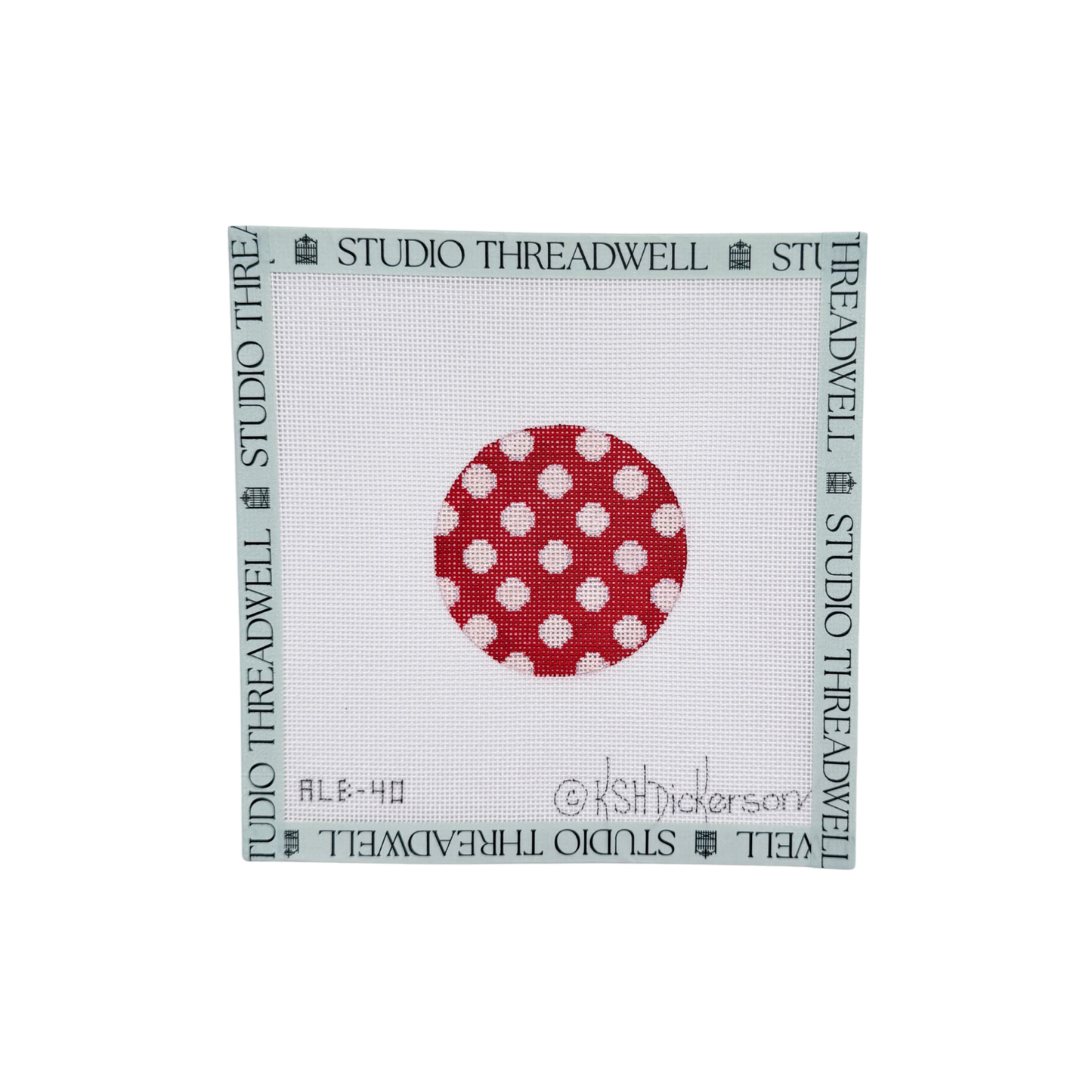 Red with White Polka Dots Round