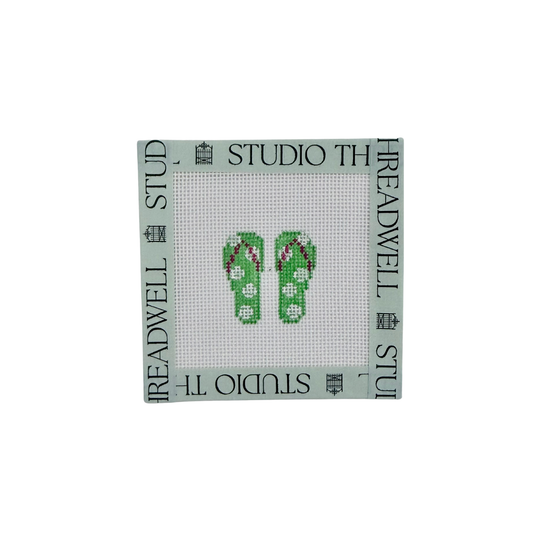 Mini Green Flip Flops