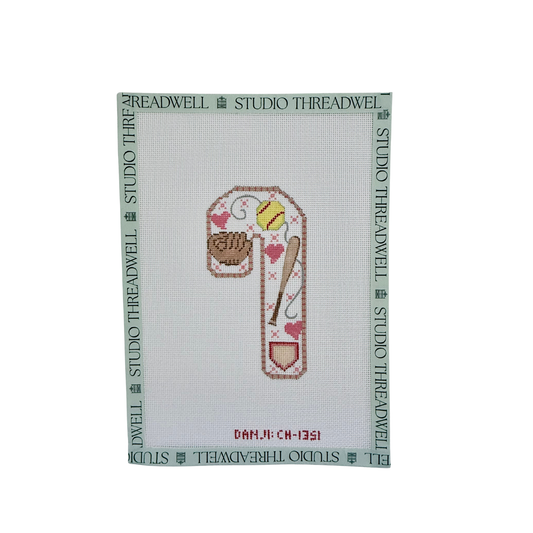 Softball Candy Cane