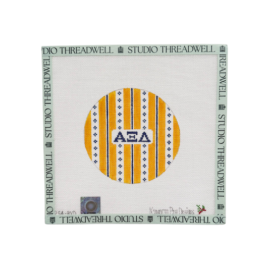 Sorority Retro Stripe Round