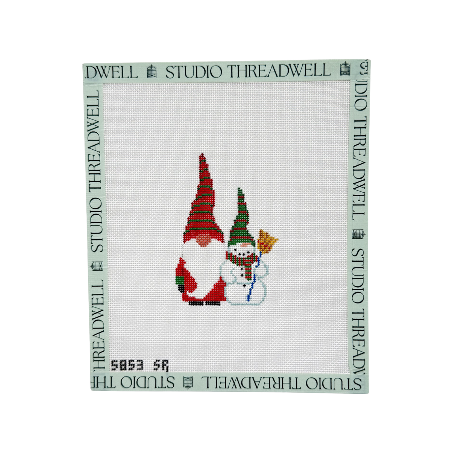 Gnome with Snowman Ornament