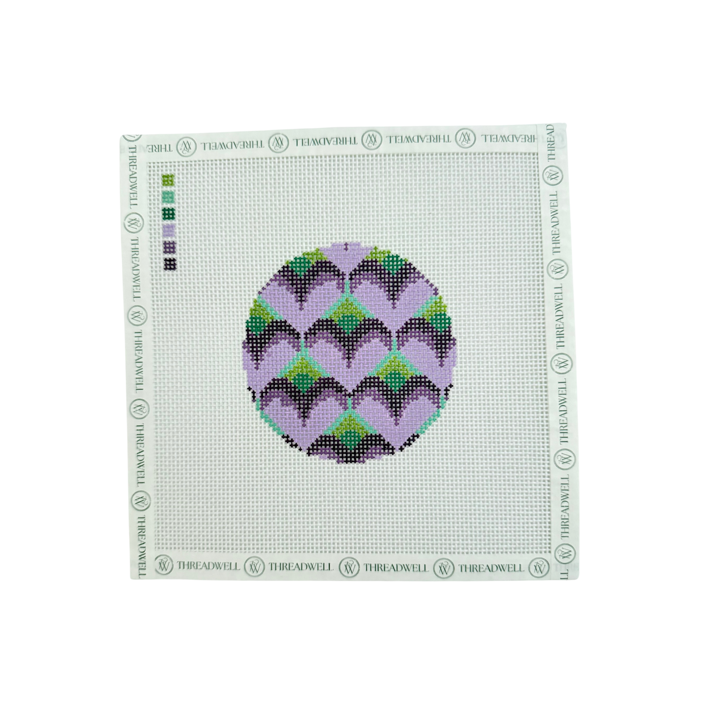 Bargello Heart Purple