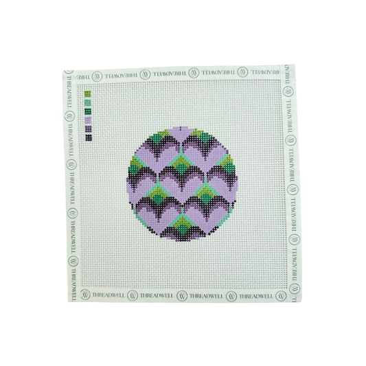 Bargello Heart Purple
